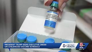Healey responds after Trump signs executive order on spacing on childhood vaccine shots