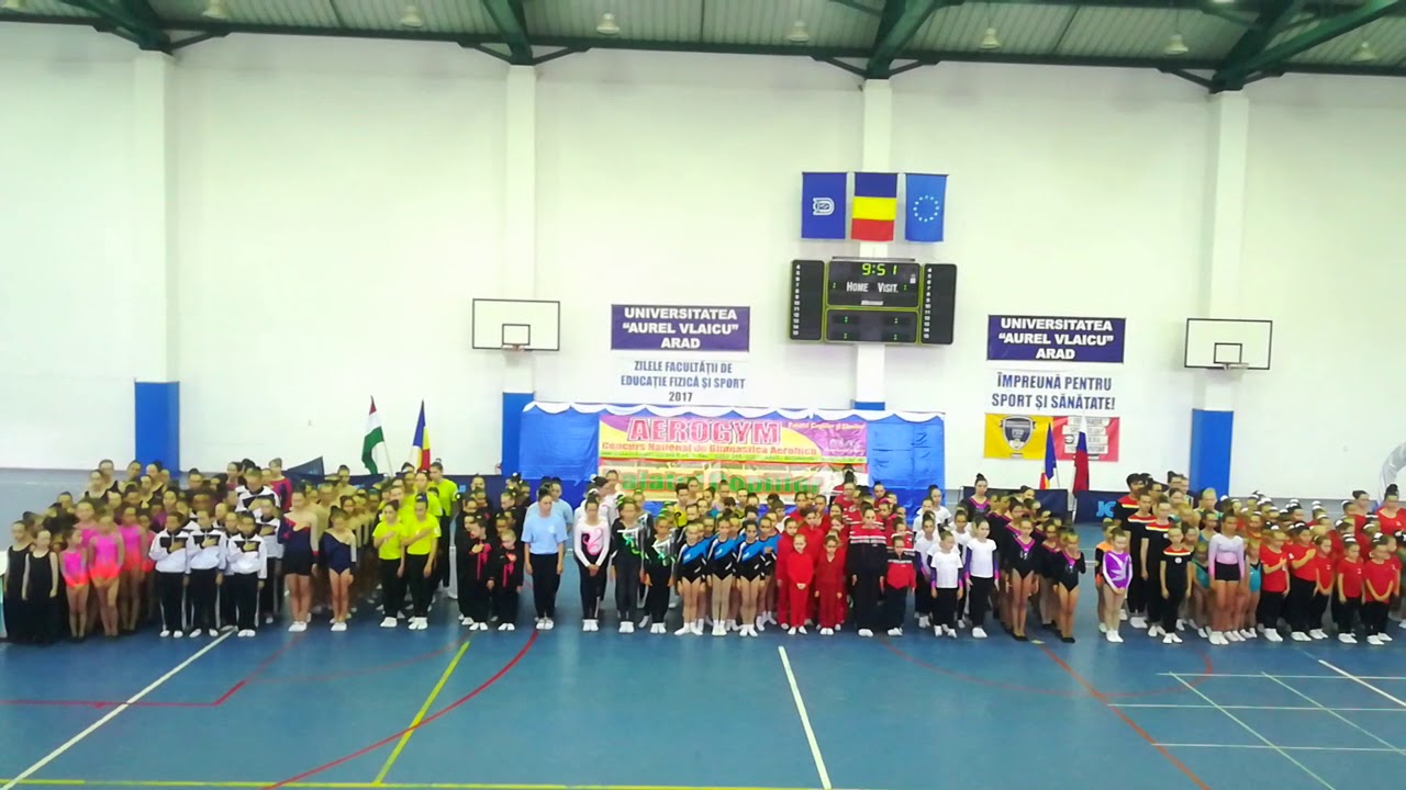 Intonarea Imnului National La Aerogym Arad 2018 Youtube