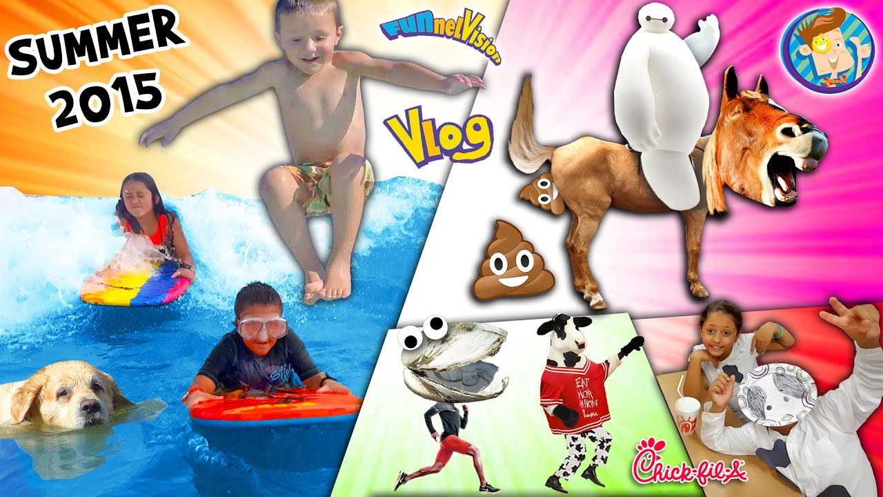 Horsey Go Ploopy! Baymax is Poofy! Doggy in a Pooly! Cow go Mooey! (SUMMER 2015 FUNnel Vision Vlog) - Horsey Go Ploopy! Baymax is Poofy! Doggy in a Pooly! Cow go Mooey! (SUMMER 2015 FUNnel Vision Vlog)