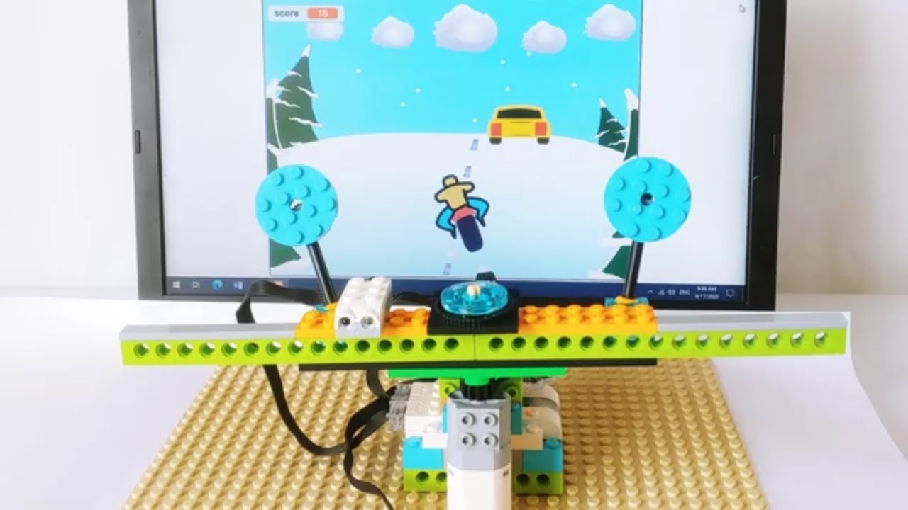 MotorCycle : Racing in the Snow | Lego wedo 2.0 Game | Scratch 3.0 - YouTube
