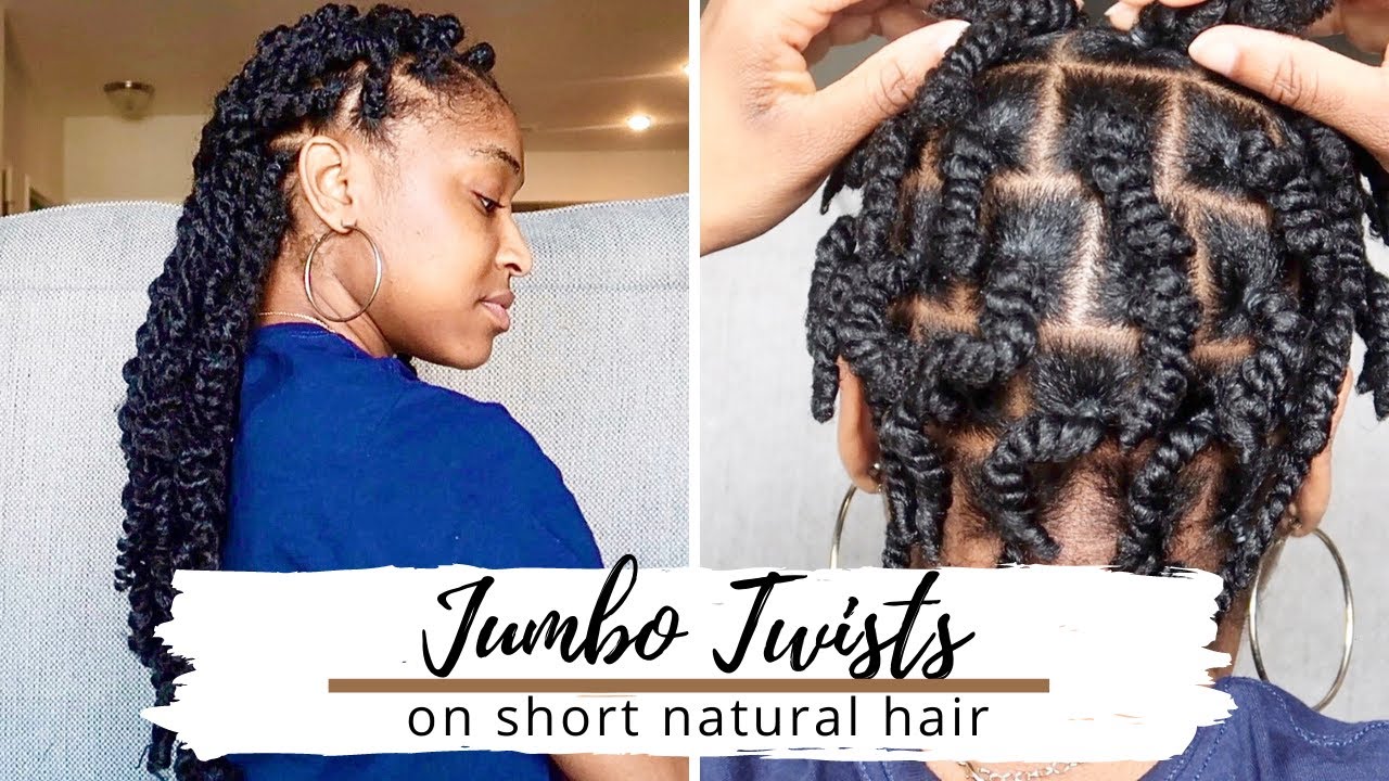 Easy method for Jumbo Twist, On short natural hair