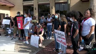 Tampa bay area protesters call for peace in wake of george floyd's
death