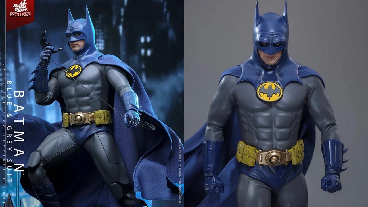 New HOT TOYS Batman (Blue & Grey Suit) Action Figure Exclusive