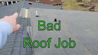 Worst roof Job ever 4 year old  Roof Install Is Bad Including the EPDM Rubber Flat Roof