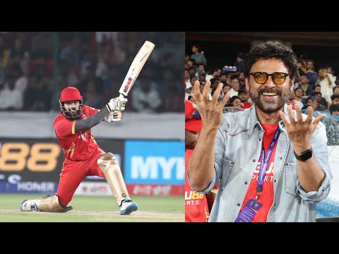 Venkatesh cheering Telugu Warriors in their game vs Kerala Strikers | CCL 2024 | Cricket Highlights