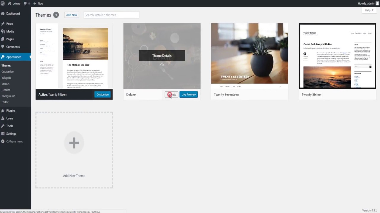 Install Theme. Demo Install. - YouTube