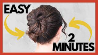EASY midi bun chignon for long hair