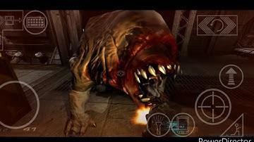 Doom 3 - Boss Pinky Introduction | Android smooth Gameplay + A Close Look At The Demon