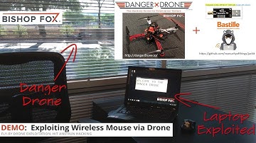 Drone Hacking: Wireless Mouse Flyby Hijack w DangerDrone from Bishop Fox - 33sec - 25July2017