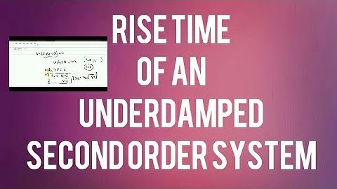Rise time of an Underdamped second order system