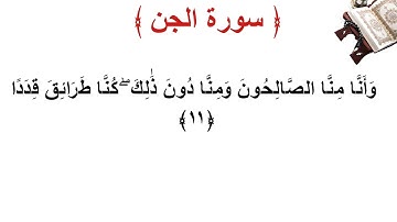 سورة الجن الأية 11