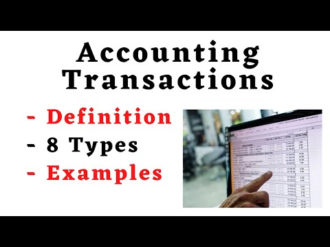 what are accounting transactions and its types