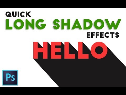 Tutorial: Quick Long Shadow Effects | Photoshop CC 2015 | Freestyle World