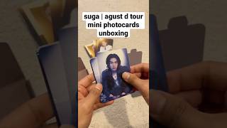 bts suga | agust d tour mini photocards unboxing