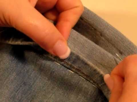 Accorciare i jeans con l'orlo originale