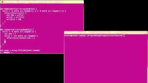 Selection Sort using Scala
