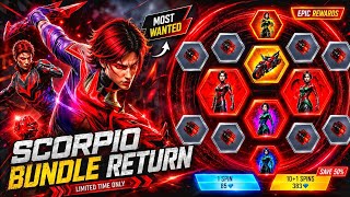 SCORPIO BUNDLE RETURN CONFIRMED 😍 Finally Return Date! | Free Fire MAX