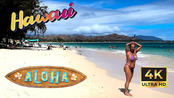 Walking tour in Kailua Beach Park | 2023 | Kailua, Oahu, Hawaii in 4K
