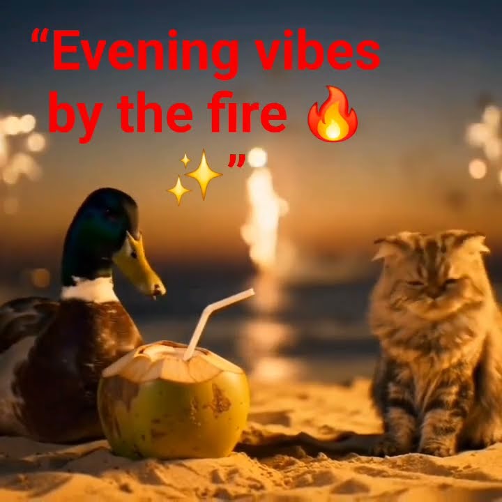 “Fire crackles, friendship sparkles.”#CatAndDuck #viral #comedy #ytshorts #funny #trendingshorts