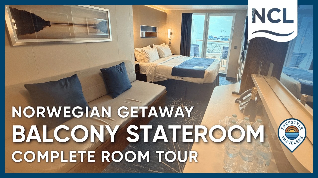Norwegian Cruise Line Balcony Room Tour | NCL Getaway Walkthrough & Layout | BA 13208