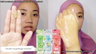 review citra face and body gel aloe bright uv multifunction gel 0% alcohol