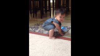 Liv drinks and walks