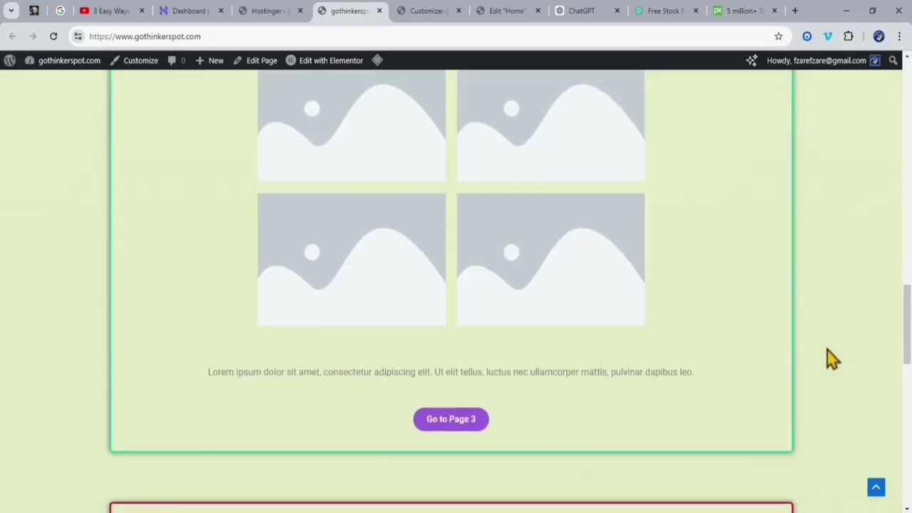 Makeups and Content using AI Website Making in Hostinger Wordpress Elementor