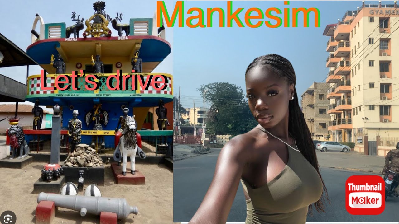 A drive through Mankesim in the Central Region Of Ghana