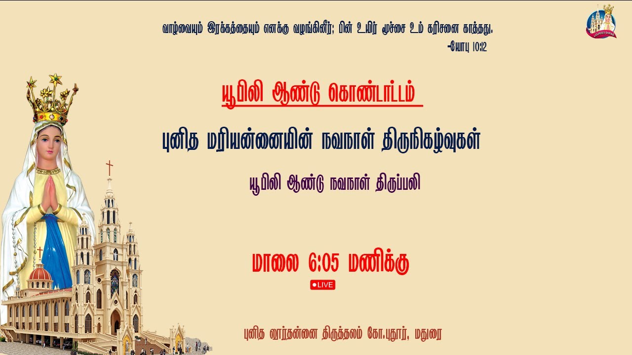 யூபிலி ஆண்டு கொண்டாட்டம்  - 17.01.2026 - புனித லூர்து அன்னை திருத்தலம்,