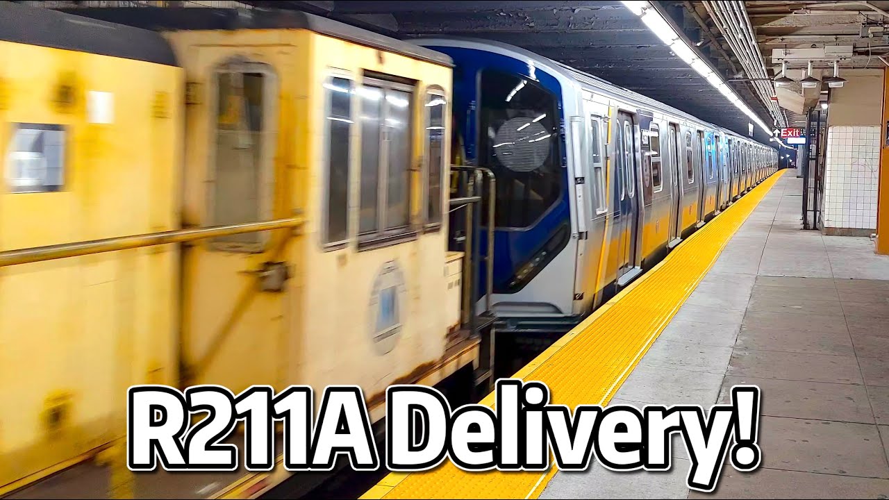 ⁴ᴷ⁶⁰ Brand-New R211As Being Towed by Diesels to Coney Island Yard