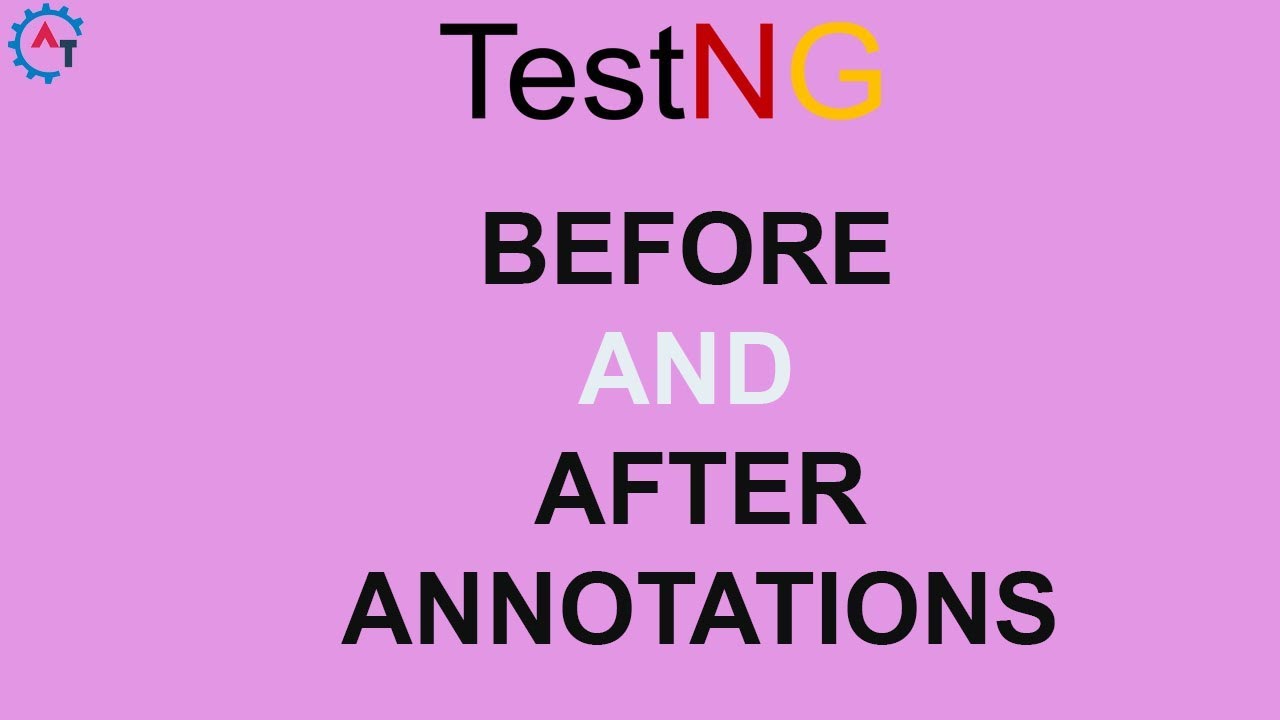 Before and After Annotation in TestNG - YouTube