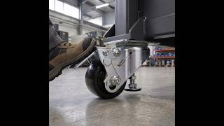Foot step levelling caster