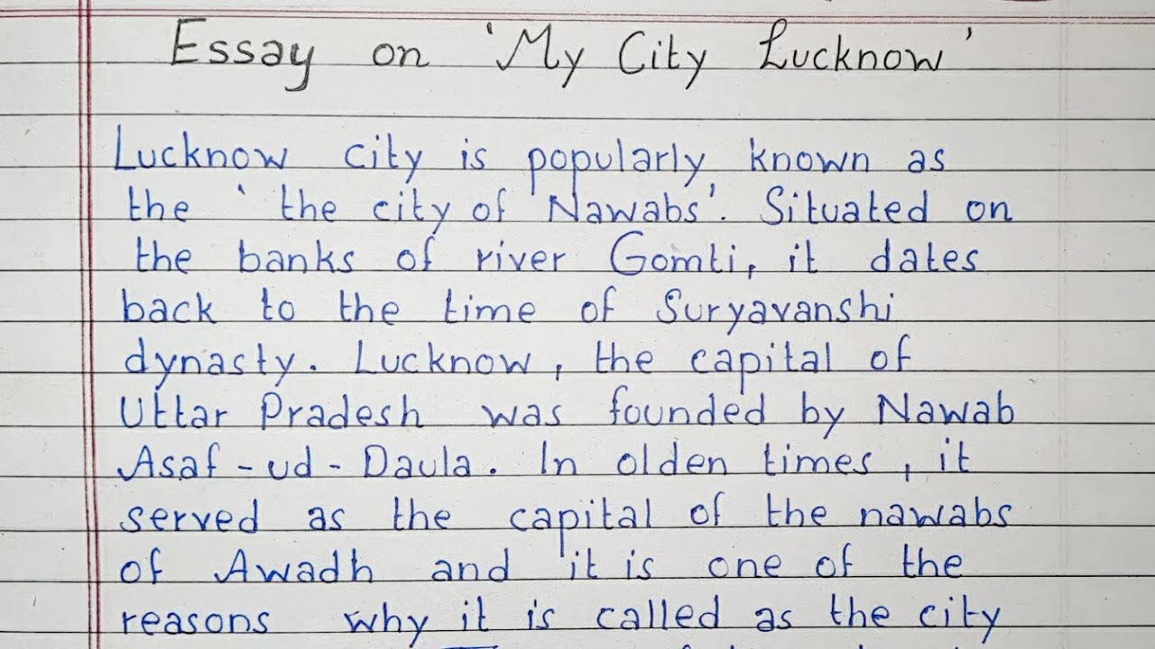 essay on my city lucknow for class 5