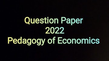 B.Ed sem1 question paper of pedagogy of economics Sem1 March 2022 PU Chd