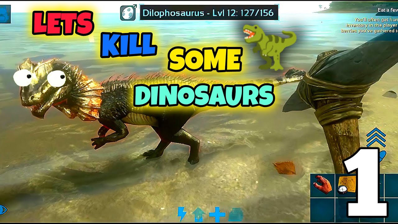 ARK SURVIVAL EVOLVED GAMEPLAY part 1.lets kill some dinosaurs🦖🦖 - YouTube