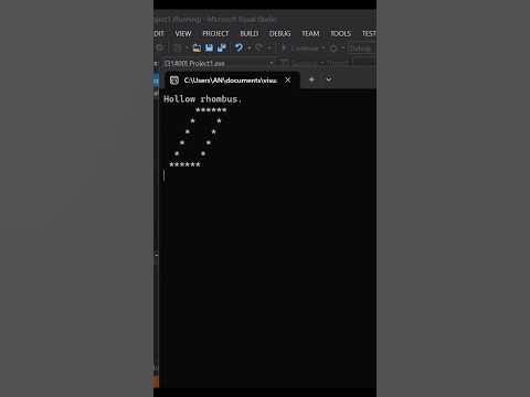C++ : Printing Pattern (Hollow Rhombus) #shorts #youtubeshorts - YouTube