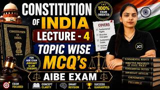 Constitution of India | Part-4 | Topic Wise MCQ's | AIBE Exam Preparation | Important Questions .