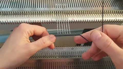 E Wrap Cast On for Knitting Machine