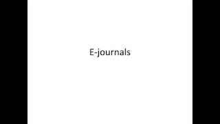E-journals