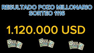 RESULTADO POZO MILLONARIO SORTEO 1116 #pozomillonario #pozorevancha #1116 #103