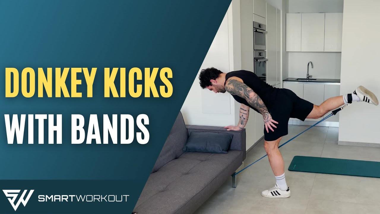 DONKEY KICK with RESISTANCE BANDS YouTube
