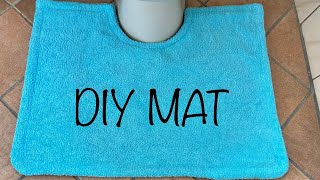 Pedestal Mat For Toilet DIY | Old Towel Recycled Bathroom mat sewing tutorial