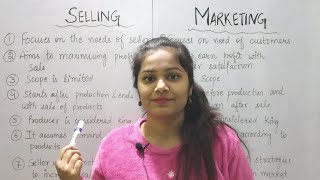 Difference between Selling and Marketing 👈| Marketing management |Business studies | Shruti Gupta ❤