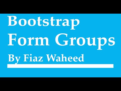 Bootstrap Form Groups, Lec-50|Bootstrap 4 tutorials for beginners in Urdu/Hindi|