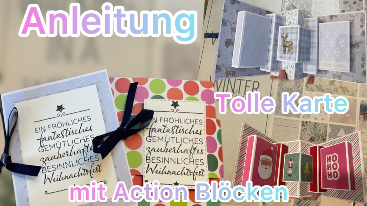 Anleitung 🤩besondere Karte ❤️ Schritt für Schritt 🤩 Action Papier❤️ Kartenkunst Stempel 💕