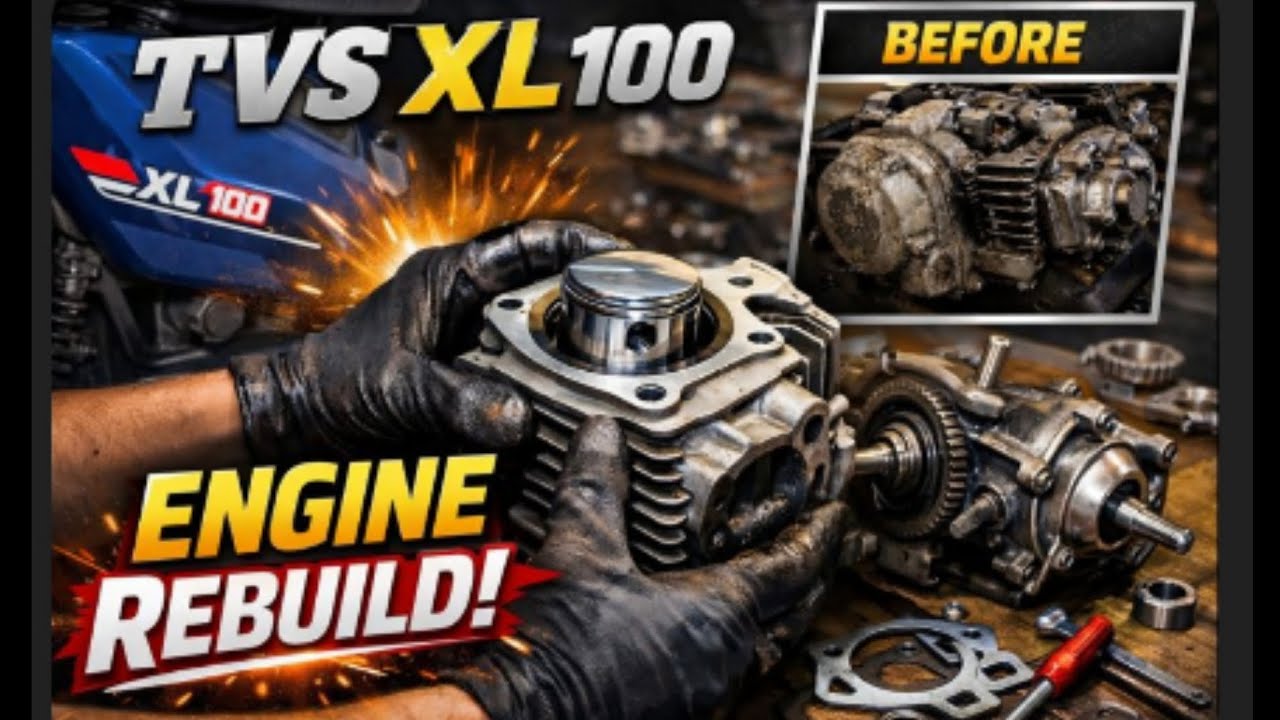 TVS XL 100 Engine Rebuild 