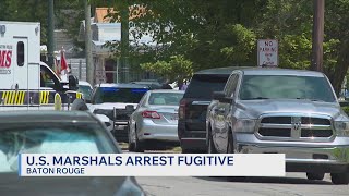 Wanted fugitive apprehended after BRPD, U.S. Marshals block off portion of Wisteria Street