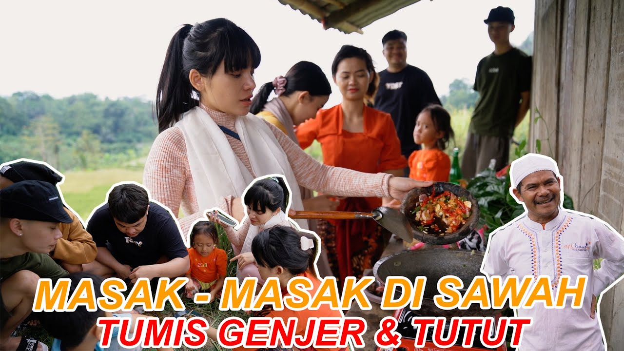 MASAK TUTUT DAN TUMIS GENJER DI SAWAH BAPAK