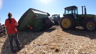 Bonus footage: $75,000 auger cart tipped over- Fall Farmathon episode 15 #farmathon