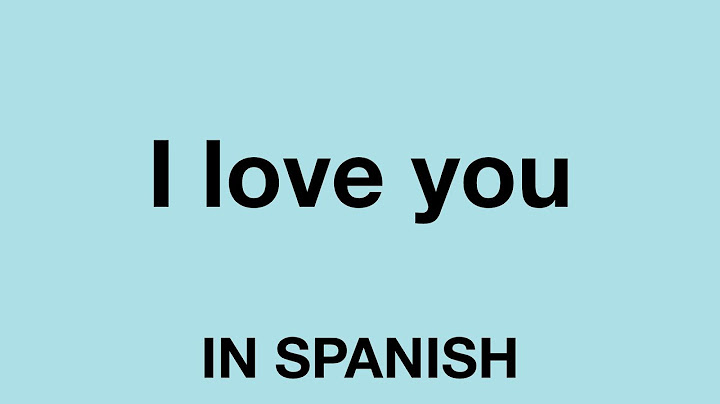 How do you say my love in spanish